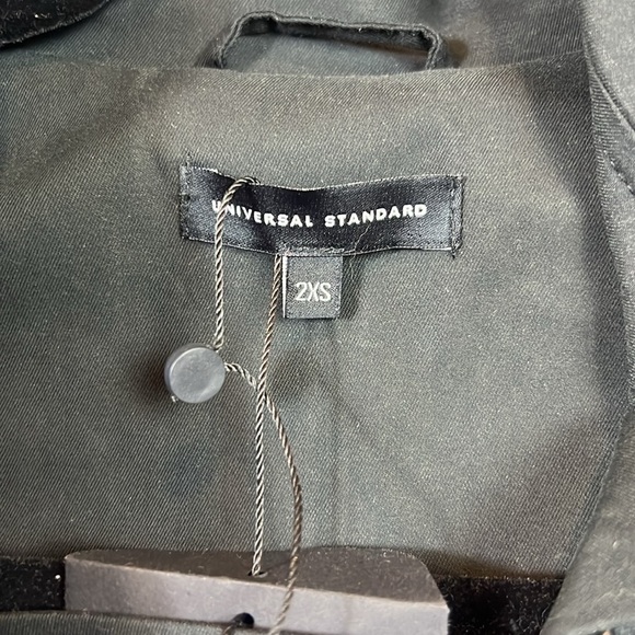 NWT Universal Standard Black Long Tirsa Trench Coat Belted 6-8 (2XS) - Picture 8 of 12